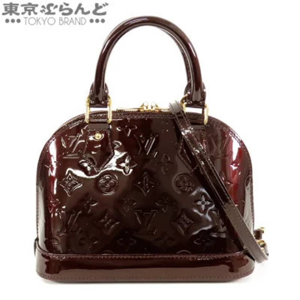 Louis Vuitton Alma Monogram Vernis Handbag Amarante Purple